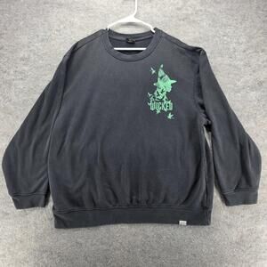 Wicked Sweatshirt Mens 2XL Black Pullover Fleece Witch Graphic Halloween